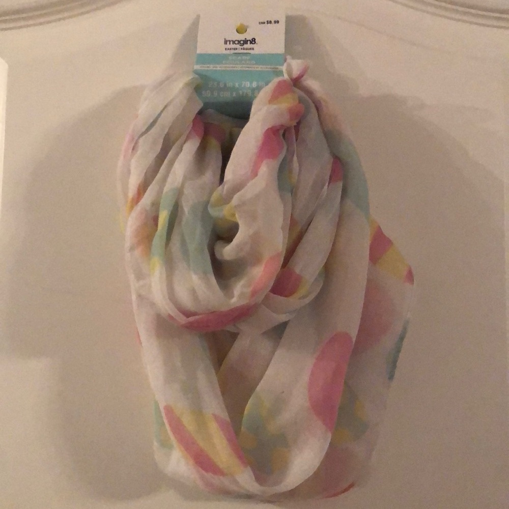 Pastel Easter egg scarf